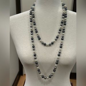 Long 3 colors Pearl Necklace